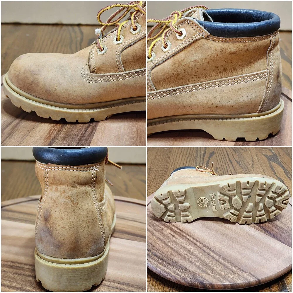 Timberland Boots Mens Size 7.5 Brown Leather 10348 Waterproof Ankle Work USA